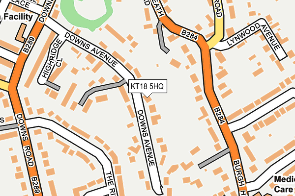 KT18 5HQ map - OS OpenMap – Local (Ordnance Survey)