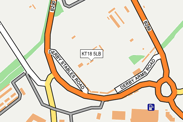 KT18 5LB map - OS OpenMap – Local (Ordnance Survey)