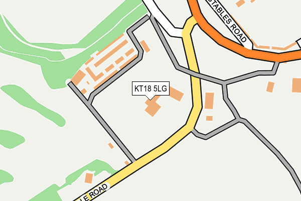KT18 5LG map - OS OpenMap – Local (Ordnance Survey)