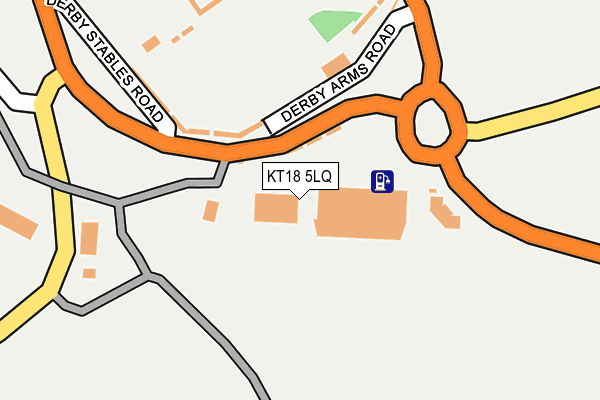 KT18 5LQ map - OS OpenMap – Local (Ordnance Survey)
