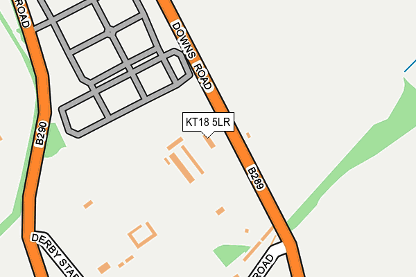 KT18 5LR map - OS OpenMap – Local (Ordnance Survey)