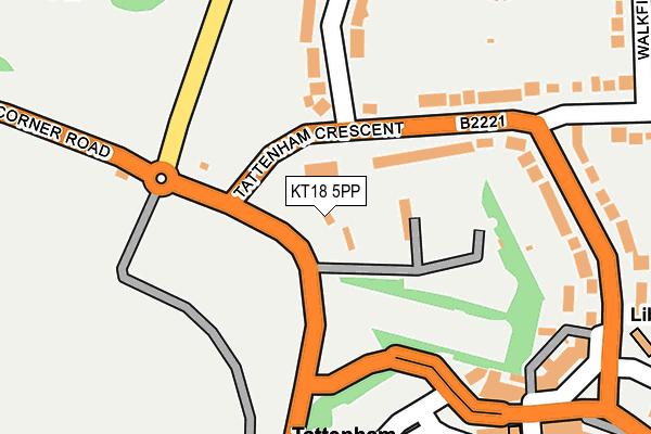 KT18 5PP map - OS OpenMap – Local (Ordnance Survey)