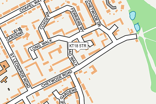 KT18 5TR map - OS OpenMap – Local (Ordnance Survey)