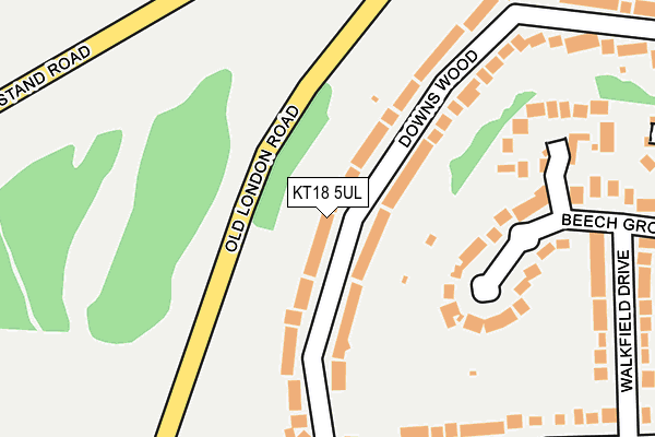KT18 5UL map - OS OpenMap – Local (Ordnance Survey)