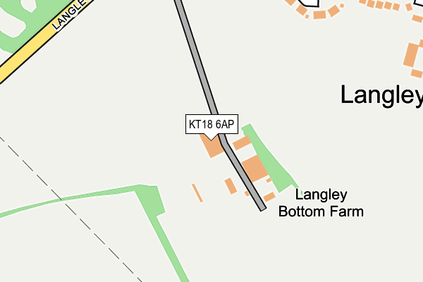 KT18 6AP map - OS OpenMap – Local (Ordnance Survey)