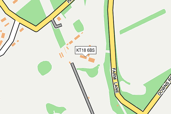 KT18 6BS map - OS OpenMap – Local (Ordnance Survey)