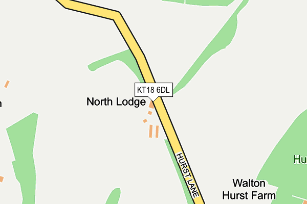 KT18 6DL map - OS OpenMap – Local (Ordnance Survey)