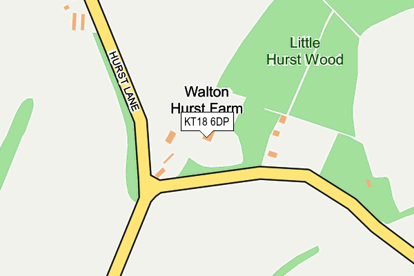 KT18 6DP map - OS OpenMap – Local (Ordnance Survey)