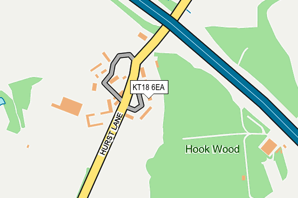 KT18 6EA map - OS OpenMap – Local (Ordnance Survey)