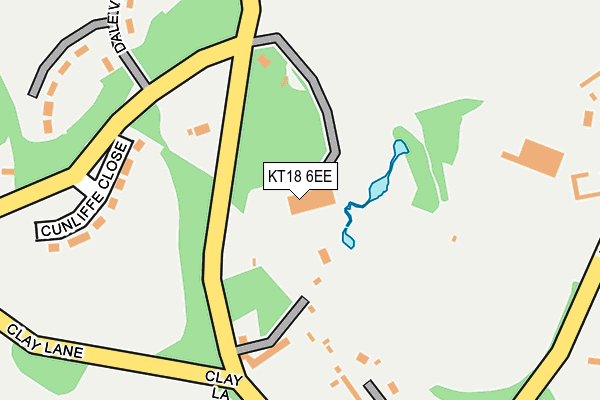 KT18 6EE map - OS OpenMap – Local (Ordnance Survey)