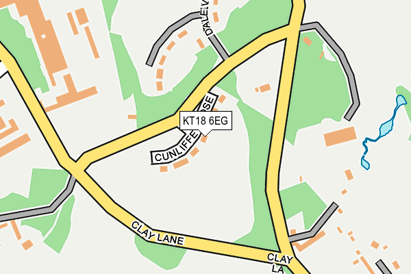 KT18 6EG map - OS OpenMap – Local (Ordnance Survey)