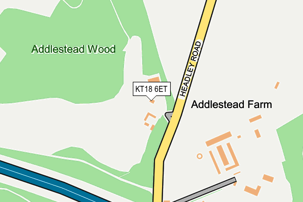 KT18 6ET map - OS OpenMap – Local (Ordnance Survey)