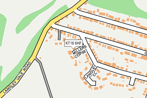 KT18 6HF map - OS OpenMap – Local (Ordnance Survey)