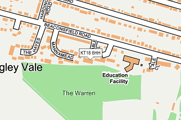 KT18 6HH map - OS OpenMap – Local (Ordnance Survey)