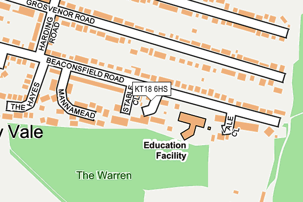 KT18 6HS map - OS OpenMap – Local (Ordnance Survey)