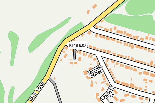 KT18 6JQ map - OS OpenMap – Local (Ordnance Survey)