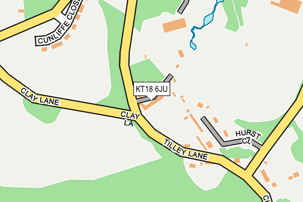 KT18 6JU map - OS OpenMap – Local (Ordnance Survey)