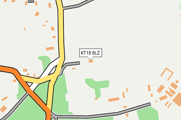 KT18 6LZ map - OS OpenMap – Local (Ordnance Survey)