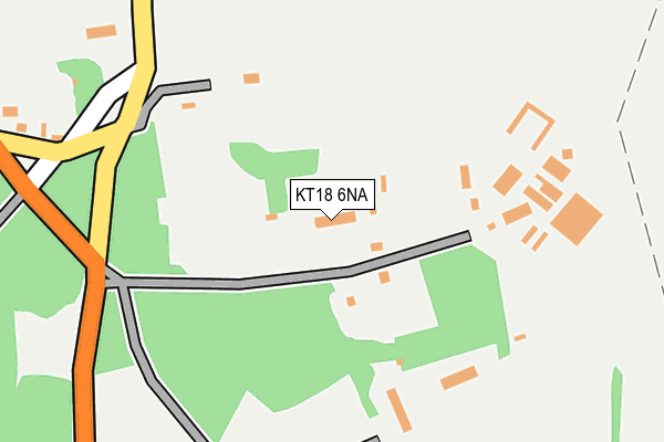 KT18 6NA map - OS OpenMap – Local (Ordnance Survey)