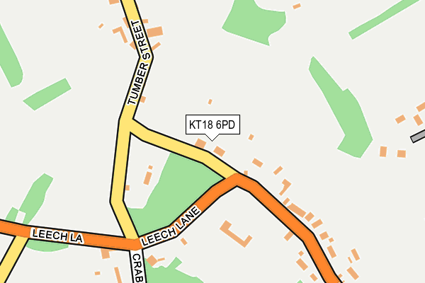 KT18 6PD map - OS OpenMap – Local (Ordnance Survey)