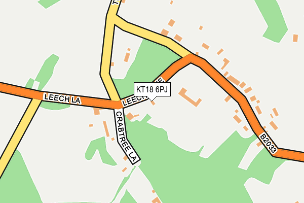 KT18 6PJ map - OS OpenMap – Local (Ordnance Survey)