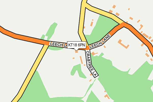 KT18 6PN map - OS OpenMap – Local (Ordnance Survey)