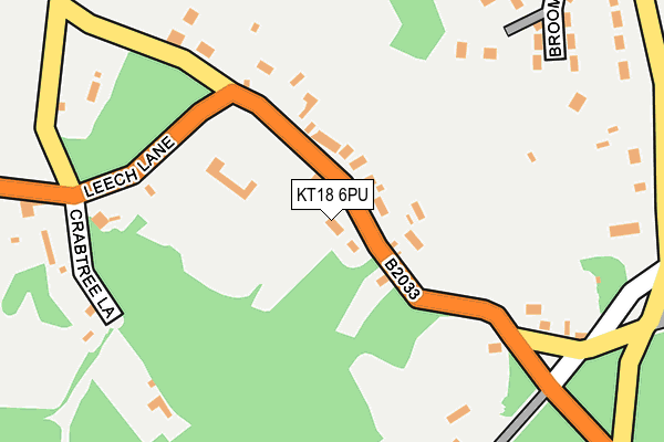KT18 6PU map - OS OpenMap – Local (Ordnance Survey)