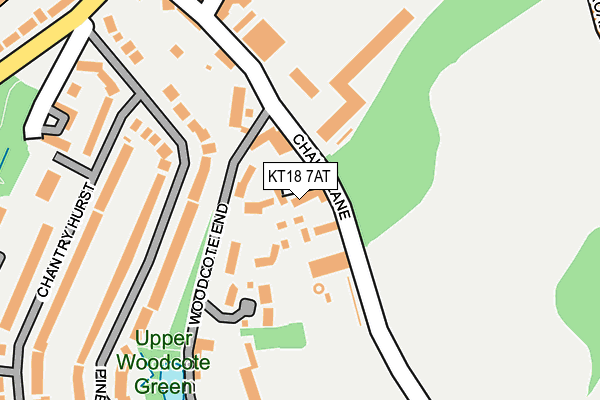KT18 7AT map - OS OpenMap – Local (Ordnance Survey)