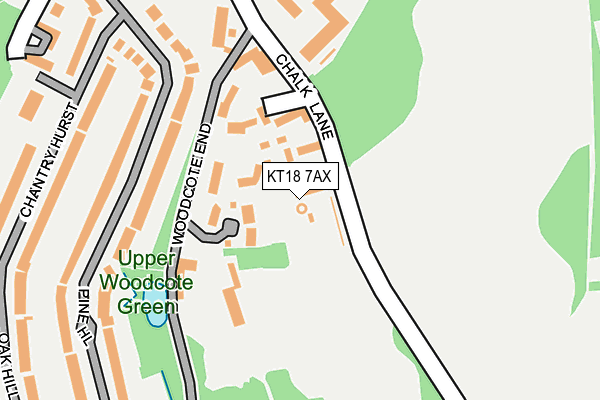 KT18 7AX map - OS OpenMap – Local (Ordnance Survey)