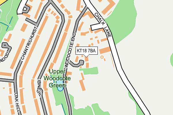 KT18 7BA map - OS OpenMap – Local (Ordnance Survey)