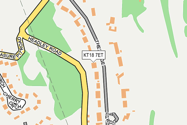 KT18 7ET map - OS OpenMap – Local (Ordnance Survey)