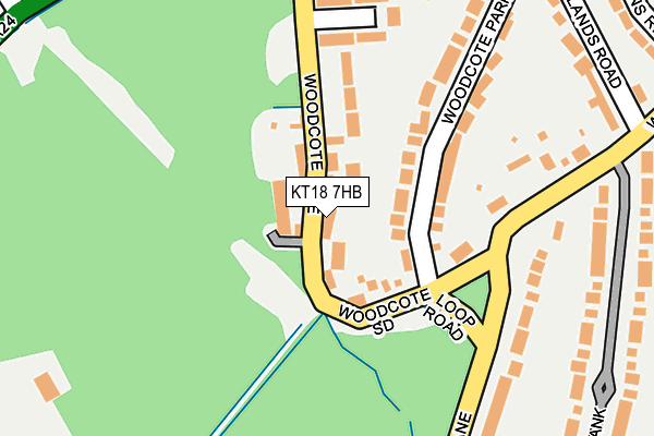KT18 7HB map - OS OpenMap – Local (Ordnance Survey)