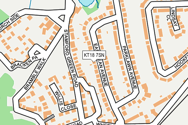 KT18 7SN map - OS OpenMap – Local (Ordnance Survey)