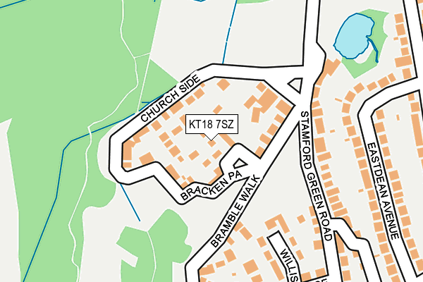 KT18 7SZ map - OS OpenMap – Local (Ordnance Survey)