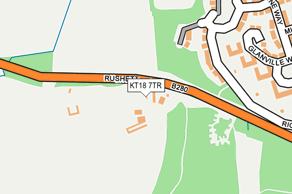 KT18 7TR map - OS OpenMap – Local (Ordnance Survey)