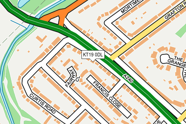 KT19 0DL map - OS OpenMap – Local (Ordnance Survey)