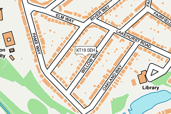 KT19 0EH map - OS OpenMap – Local (Ordnance Survey)