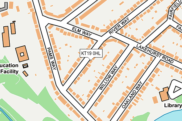 KT19 0HL map - OS OpenMap – Local (Ordnance Survey)
