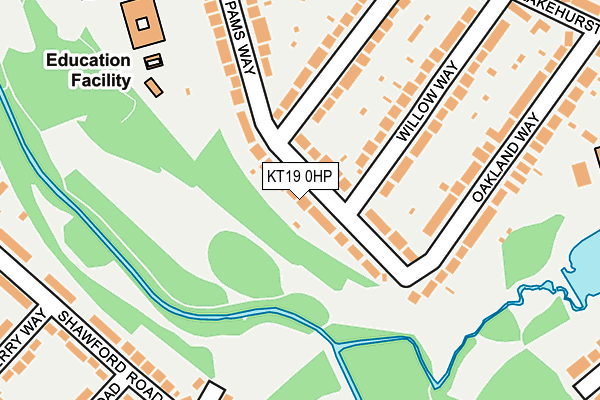 KT19 0HP map - OS OpenMap – Local (Ordnance Survey)
