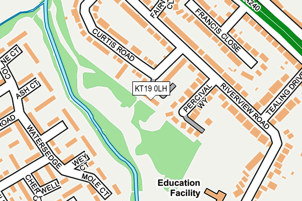 KT19 0LH map - OS OpenMap – Local (Ordnance Survey)