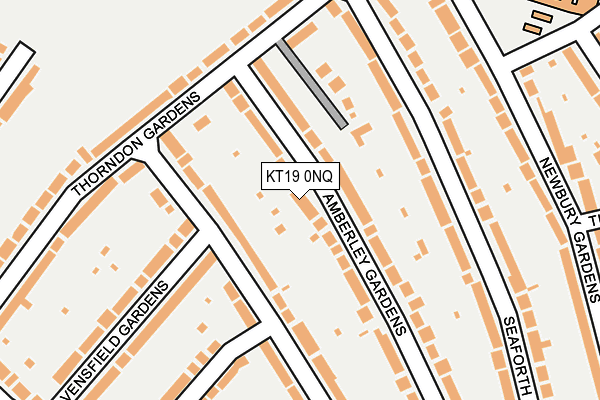 KT19 0NQ map - OS OpenMap – Local (Ordnance Survey)