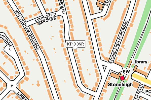 KT19 0NR map - OS OpenMap – Local (Ordnance Survey)