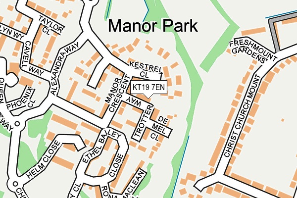 KT19 7EN map - OS OpenMap – Local (Ordnance Survey)