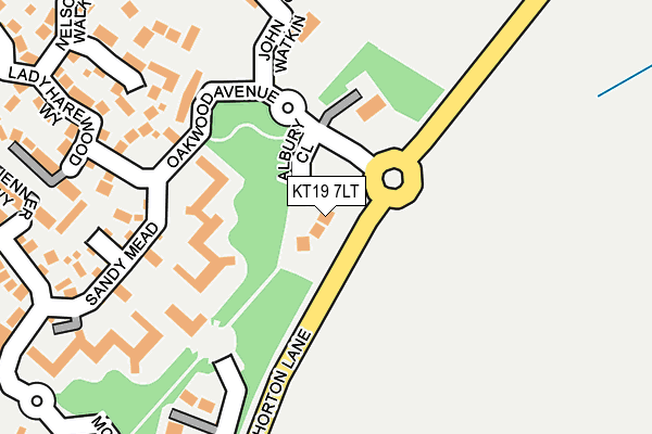 KT19 7LT map - OS OpenMap – Local (Ordnance Survey)