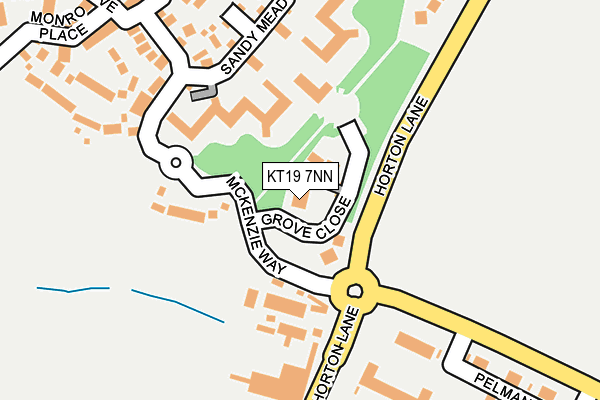 KT19 7NN map - OS OpenMap – Local (Ordnance Survey)