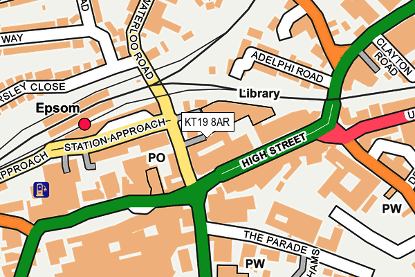 KT19 8AR map - OS OpenMap – Local (Ordnance Survey)