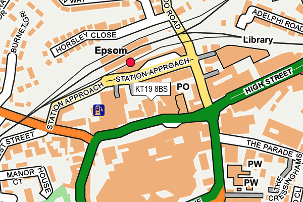 KT19 8BS map - OS OpenMap – Local (Ordnance Survey)
