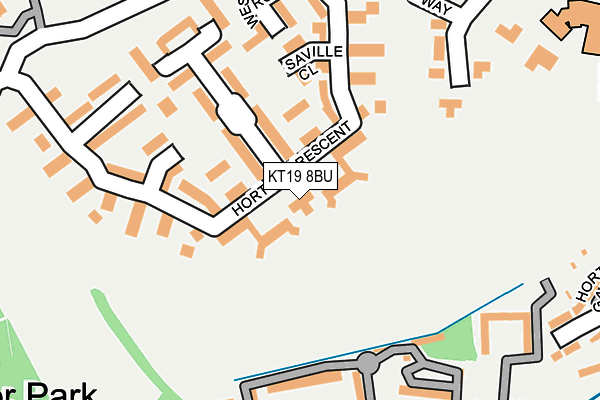 KT19 8BU map - OS OpenMap – Local (Ordnance Survey)