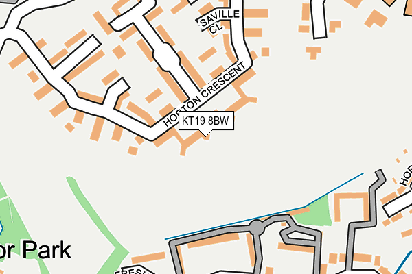 KT19 8BW map - OS OpenMap – Local (Ordnance Survey)