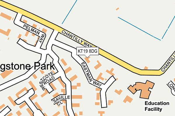 KT19 8DG map - OS OpenMap – Local (Ordnance Survey)